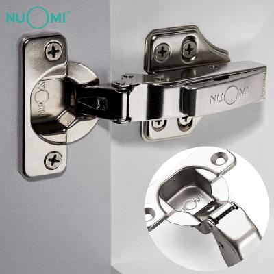 China Minimalist NUOMI Shrew Series Cabinet Door Stainless Steel Hinge Fixed One-section Mounted Strength Of 35 Cup Damper Hinges for sale