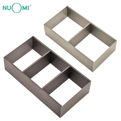 China Nuomi Brand Furniture Hardware Kitchen Solution Storage Three Section High Single Cabinet Divider Tandem Box Organizer Cutlery Tray for sale