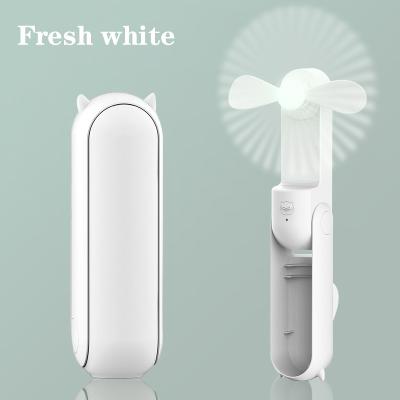 China Outdoor 2 To 1 USB Rechargeable Foldable Mini Power Bank Fan for sale