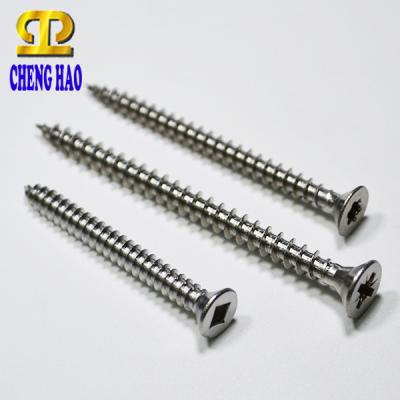 China Pan Flat Head Stainless Steel 304 316 A2 A4 Grade Chipboard Wood Decking Tapping Screws 16.4 for sale