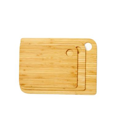 China Factory wholesale 2021 viable new style 3 pieces set large size chop bamboo cutting board for kitchen for sale