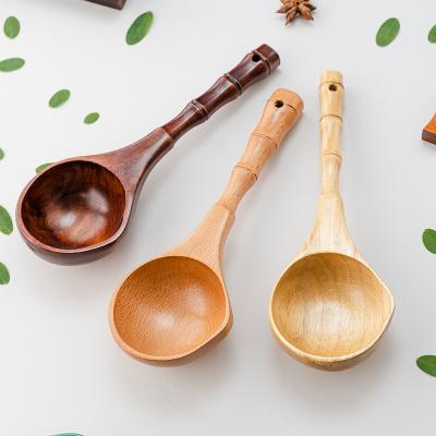 China Sustainable Japanese Home Wooden Dessert Rice Laundering Bamboo Joint Wholesale Joint Guarantor Wooden Spoon for sale