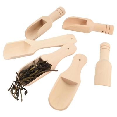 China Mini Kitchen Viable Medicine Seasoning Milk Powder Factory Wholesale Bath Salt Tea Wooden Wooden Small Spoon for sale