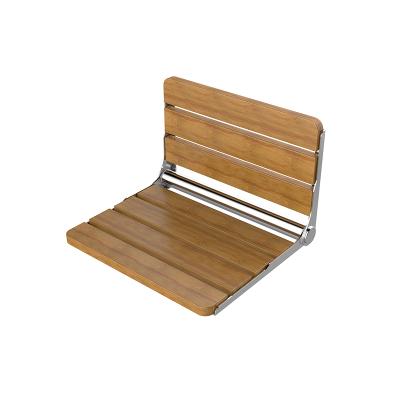 China Wall Mounted Solid Wood Jump Seat Modern Folding Bath Shower Seat Relaxation Shower Chair Shower for sale