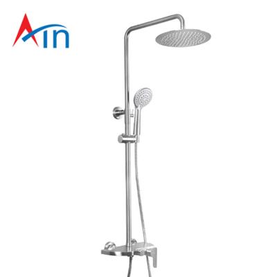 China With Sliding Bar Bathroom Rain Shower Sanitary Set High Quality Stainless Steel Shower Set Bathroom Mixer Taps for sale