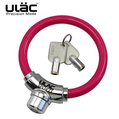 China Small MTB bicycle lock safest bicycle road safety bicycle lock recycling hot sale zinc alloy strong cable lock for sale