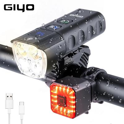 China GIYO Aluminum Alloy Bicycle Headlight Lamp Flashlight 1600LM Holder Safety Lantern Bike Recycling Light for sale