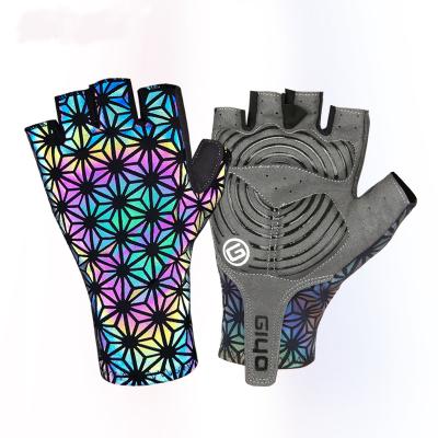 China Unisex Cycling Gloves Change Colors Multi Colors Racing Gloves Bike Short Finger Gloves for sale