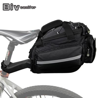 China Hard Shell Bike Rear Bag Accessory Seat Structure Bicycle Luggage Waterproof Recycling Bag Wholesale Nylon Rack Bag Bicycle Travel Bag for sale