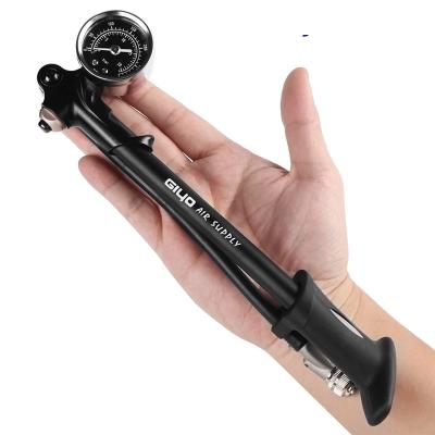 China GIYO Front Fork and Rear Shock Pump 300 PSI High Pressure Bike Air Shock Pump Fork and Rear Suspension Bicycle Pump for sale