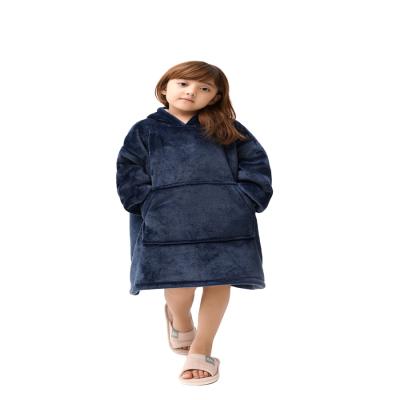 China Hot-selling Wearable Hooded Blankets For Kids One Size Fit All Wearable Hoodie Blanket Child Blanket For Kids for sale