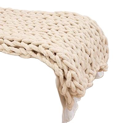 China Wholesale PORTABLE Knit Blanket Chunky Soft Blanket Knit Comfortable Knitted Blanket Throw for sale