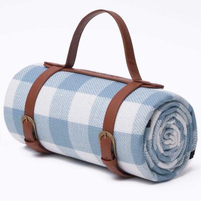 China PORTABLE Custom Extra Large Tote Plaid Custom Picnic Blanket Outdoor Blankets With Waterproof Bottom for sale