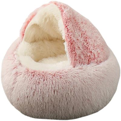 China 2021 Hot-selling non-toxic pet dog bed cave pet bed hooded comfortable individual dogs cats heating pets for sale