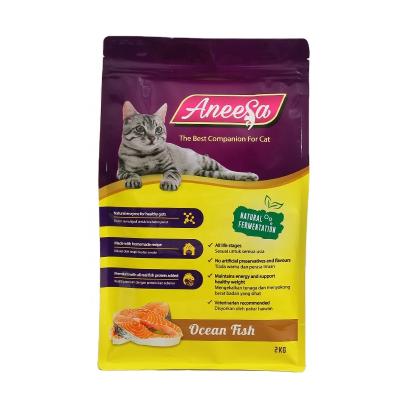 China Custom Printing Moisture Proof 500pcs To Start High Quality Pet Maid Pet Food Packaging Bag Flat Bottom Bag Food Pet Food Bag for sale