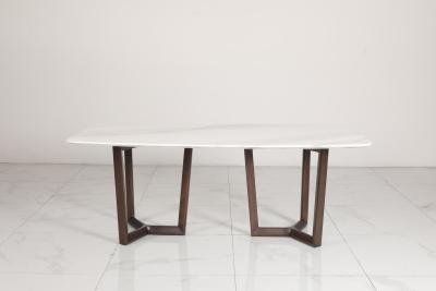 Chine Table à manger en marbre naturel moderne pour une cuisine élégante et personnalisable à vendre