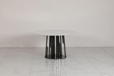 Chine Stylish Industrial Marble Dining Tables With Customizable Stainless Steel Base à vendre