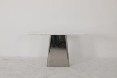 China Modern Customized Console Table With Marble Top And Stainless Steel Base for sale