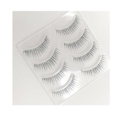 China Air Lashes 4 Pairs Single Air Lashes False Eyelashes 4D Soft Transparent Thick Messy Natural Stem Multilayer Soft Simulation for sale