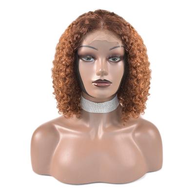 China Jerry Curl Wholesale Wig Lace Hair Piano Color P/27 4*4 Front Wigs for sale