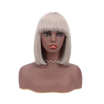 China Silky Straight Wave Wholesale Bob Haircut Colored Hair Wigs for sale