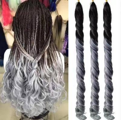 China Big Wave Braid Hair Chemical Fiber Curly Hair Ombre Hair Net Red Ombre Hair Domestic Silk Dirty Braid Wig for sale