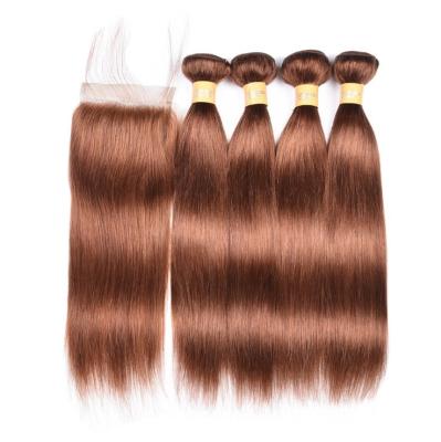 China Silky Straight Wave Wholesale 30# Hair Weave 4*4 Loose Wave Lace Closed for sale