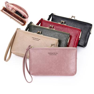 China Useful Money/Coin/Purses Money Clutch Phone Case Wallet Money and Phone Wrist Bag Girls Card Holder/Phone Long Phone Pouch Purse For women for sale