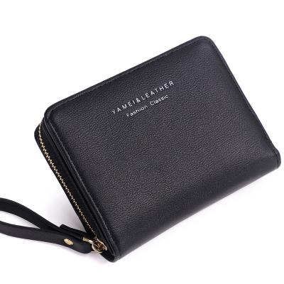 China Wholesale 16 Card Holder Bag/Phone Bag Money/Coin/Card Holder Wallets With Red Wrist Black Ladies Purses For Women Smart Coin Fold Short Wallets Wallets silver picture for sale