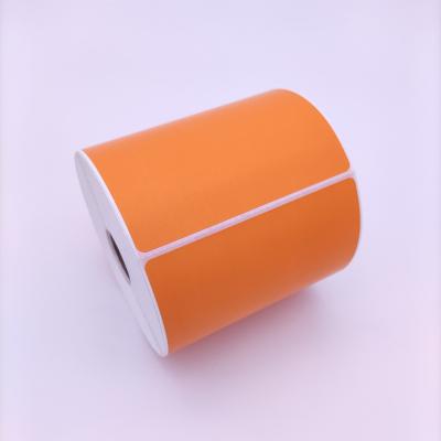 China Waterproof Orange Color Thermal Label Roll for sale