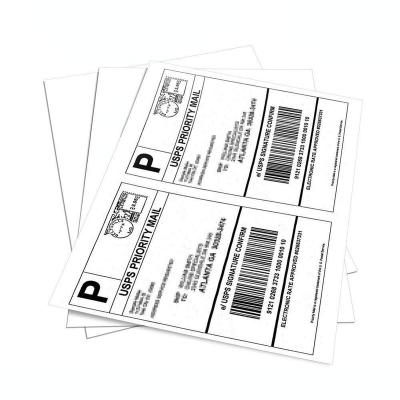 China Waterproof Half Sheet A4 Shipping Address Labels Compatible with Laser/ Inkjet Printer for sale