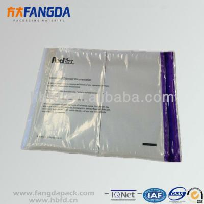 China POLY Fangda Packing Envelope / Bag Zip Lock Pressure Sensitive Fedex Supplier for sale