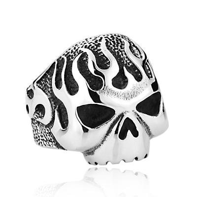 China SS8-346R Vintage Soldier Stainless Steel Skull Ring Fashion Jewelry Steel Punk Gift for sale