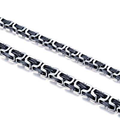 China CLASSIC Steel Soldier SS8-BN1034 Wholesale Fashion Titanium Steel Square Stereo Link Chain for sale