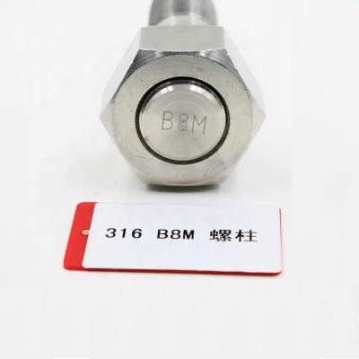 China High quality general industry stainless steel astm A193 b8 b8m stud bolt with 2 nut for sale