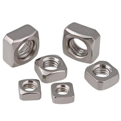 China DIN557 Heavy Industry High Quality 304 Stainless Steel Titanium Polished Square Nut for sale