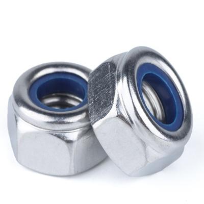 China Heavy Industry Metal Hex DIN985 Steel Blue Galvanized Nylon Insert Lock Nut for sale