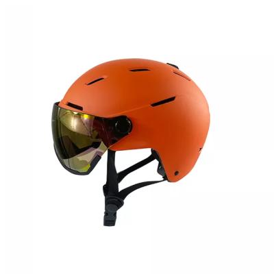 China Wholesale Custom Compounds OEM/ODM Unisex Orange Snow Ski Helmet With Visor Sunglasses for sale