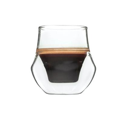 China Coffee Wholesale Convenient Creative Espresso Bottom Instake Drinking Glass High Quality Italian Cup Stored for sale