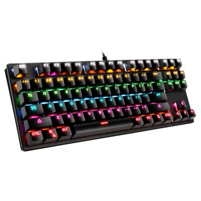 China 87 Key New Nice Price Type Led Colorful E-sports Gaming Mechanical Keyboard for sale