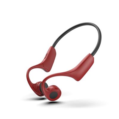 China Red Wireless Headphones Earmuff Bone Conduction Headset ABS Neck Band Hearing Protector for sale