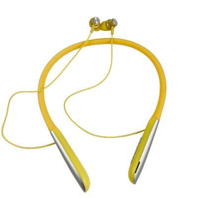 China High quality sports magnetic yellow neckband tape volume control design headphone earphone wireless neckband for sale