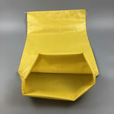 China For packing agricultural or chemical china wpp sack 25kg rice sack 50kg rice sack yellow woven empty sacks for sale