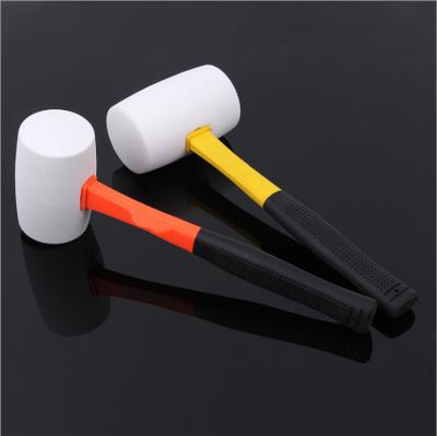 China Power High Efficiency Strong Wooden Handle , Black Rubber Mallet With Wooden Handle Hammer for sale