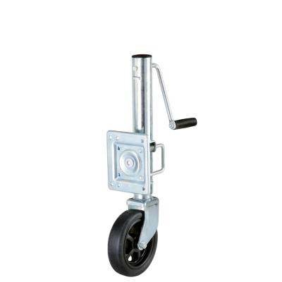 China Trailer Parts 1500LBS Side Wind 10inch Lift Wheel 8inch Bolt-thru Trailer Jack for sale