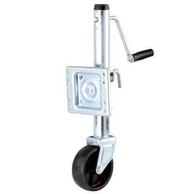 China Trailer Parts TOWKING Zinc Finsh 6 Inch Wheel Tongue Jack 10 Inch Travel Swivel Trailer for sale