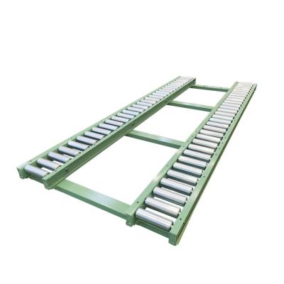 China Double Row Gravity Low Carbon Steel Roller Conveyor For Pallet Transfer for sale