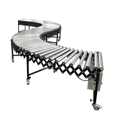 China Stainless Steel Heat Resistant Motorized Flexible Roller Conveyor for sale