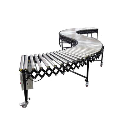 China Stainless Steel Heat Resistant Motorized Flexible Roller Conveyor for sale