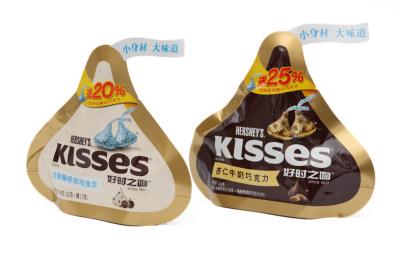 China Moisture Proof Irregular Shape Chocolate Food Packaging Bags for sale